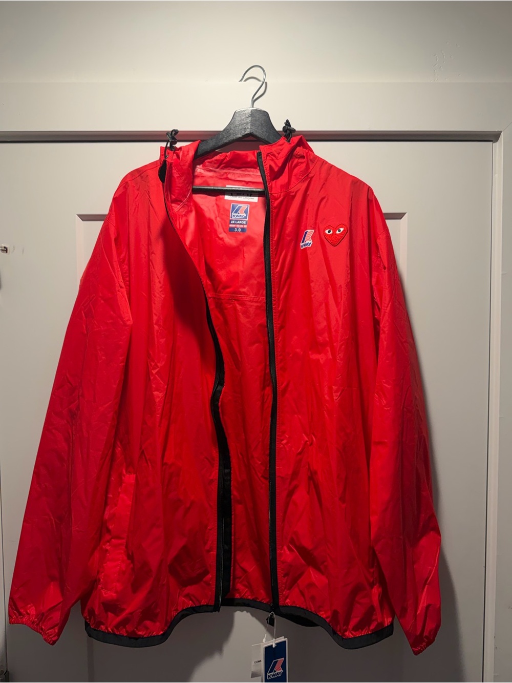 Comme des Garcons PLAY Red K-Way Packable Jacket